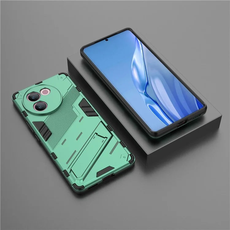 For vivo V30e 5G Kickstand Cover PC+TPU Shockproof Anti Scratch Phone Case