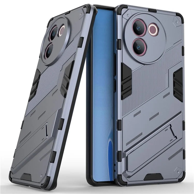 For vivo V30e 5G Kickstand Cover PC+TPU Shockproof Anti Scratch Phone Case