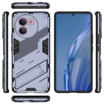 For vivo V30e 5G Kickstand Cover PC+TPU Shockproof Anti Scratch Phone Case