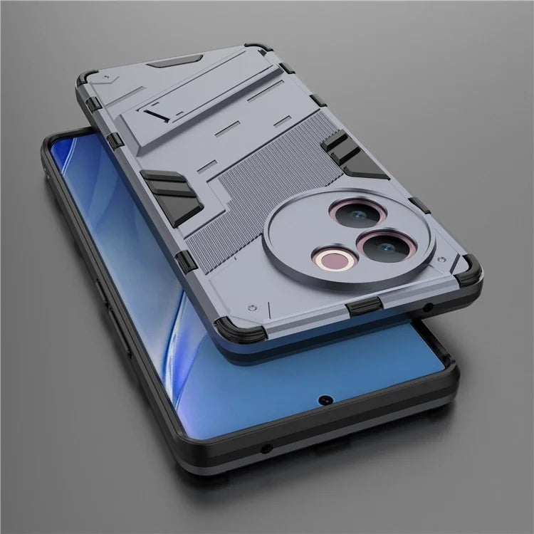 For vivo V30e 5G Kickstand Cover PC+TPU Shockproof Anti Scratch Phone Case