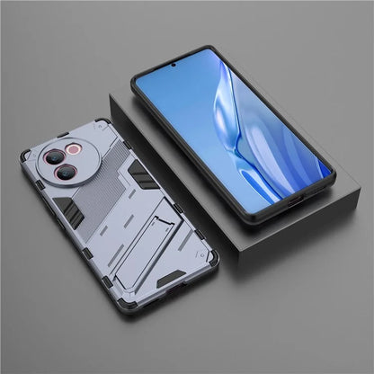 For vivo V30e 5G Kickstand Cover PC+TPU Shockproof Anti Scratch Phone Case