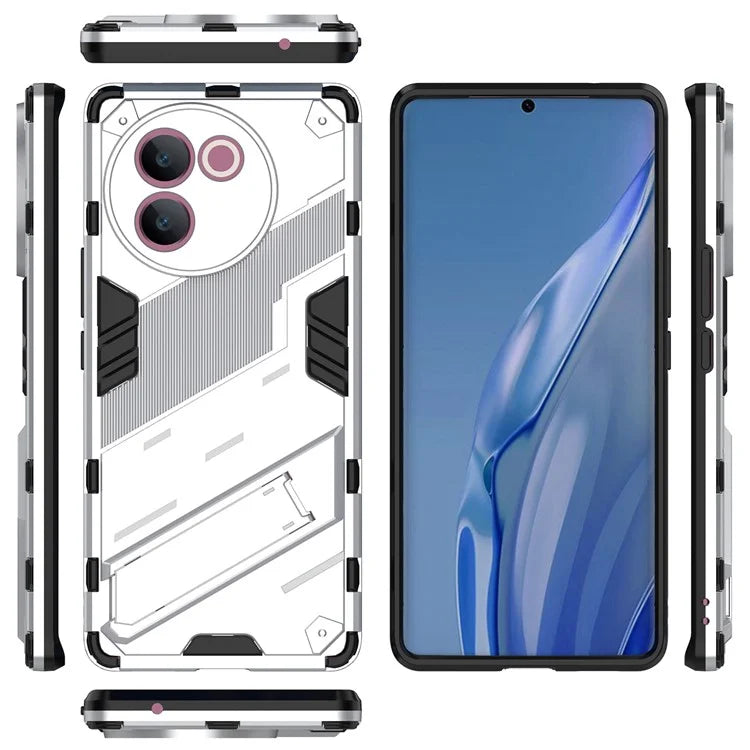 For vivo V30e 5G Kickstand Cover PC+TPU Shockproof Anti Scratch Phone Case
