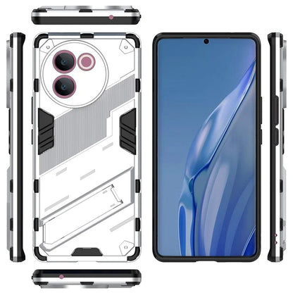 For vivo V30e 5G Kickstand Cover PC+TPU Shockproof Anti Scratch Phone Case