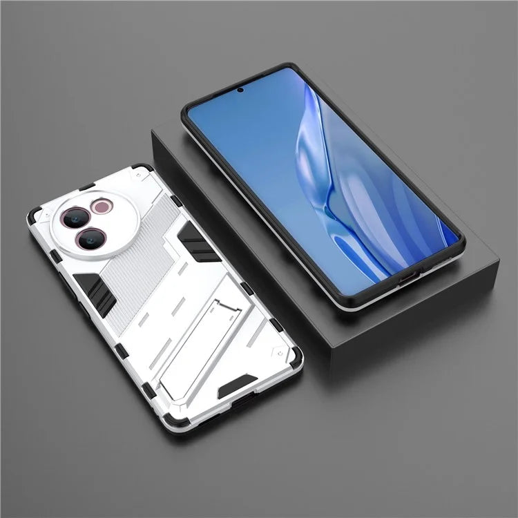 For vivo V30e 5G Kickstand Cover PC+TPU Shockproof Anti Scratch Phone Case