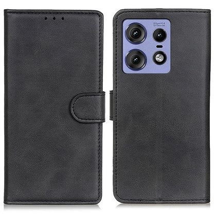 For Motorola Edge 50 Pro 5G Wallet Case Cowhide Texture Leather Shockproof Cover