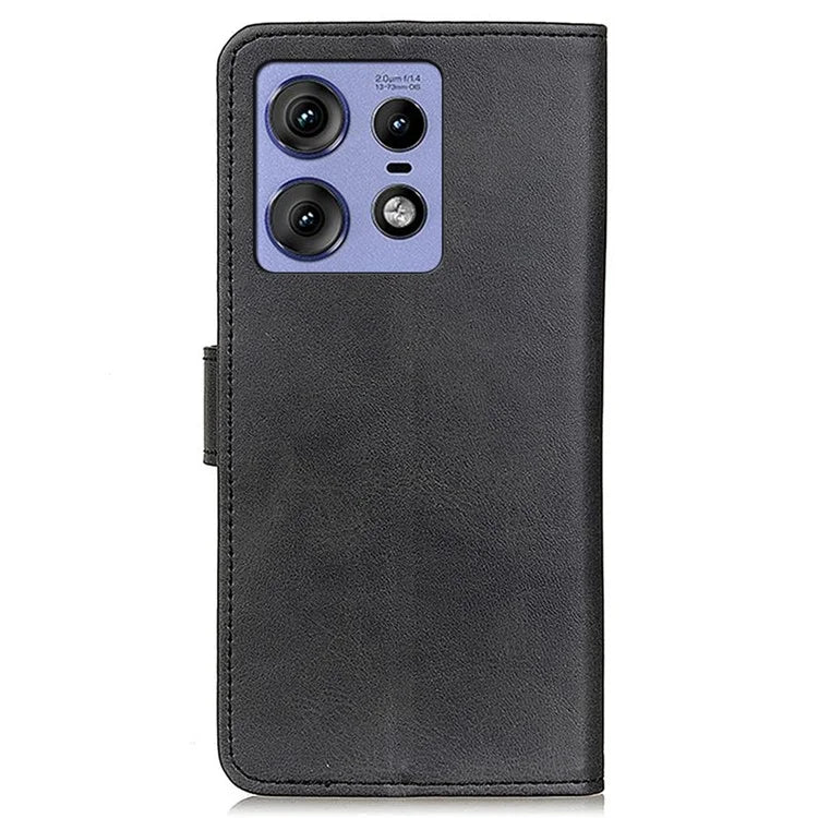 For Motorola Edge 50 Pro 5G Wallet Case Cowhide Texture Leather Shockproof Cover