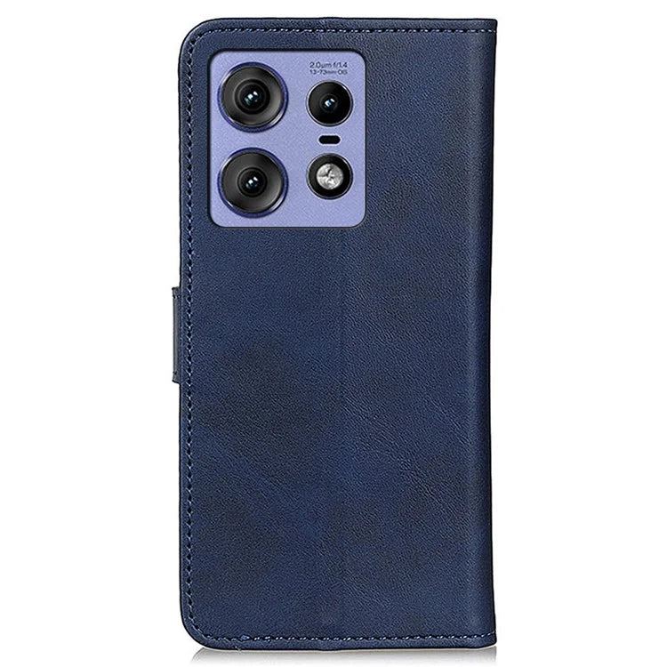 For Motorola Edge 50 Pro 5G Wallet Case Cowhide Texture Leather Shockproof Cover