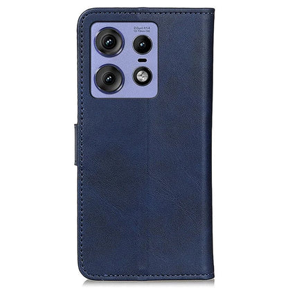 For Motorola Edge 50 Pro 5G Wallet Case Cowhide Texture Leather Shockproof Cover