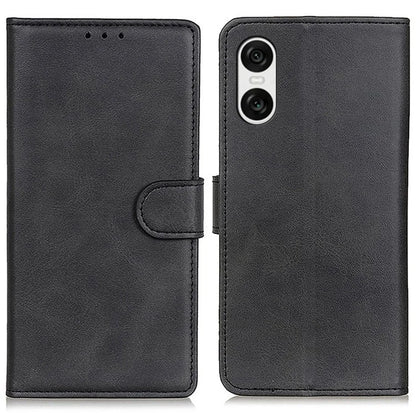 For Sony Xperia 10 VI Case Cowhide Texture Leather + TPU Phone Wallet Cover