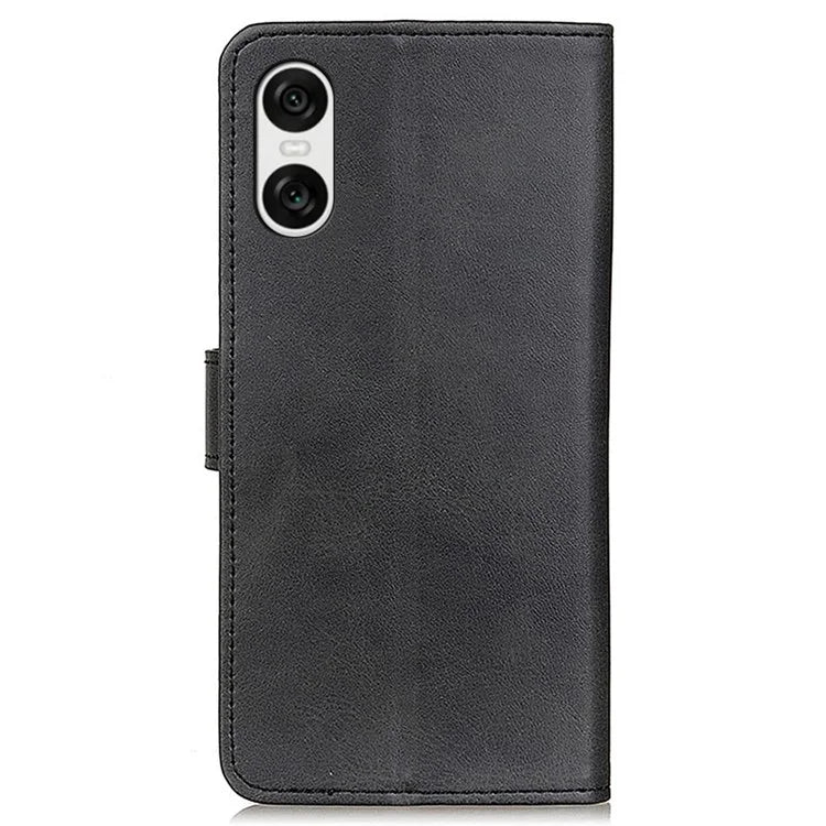 For Sony Xperia 10 VI Case Cowhide Texture Leather + TPU Phone Wallet Cover