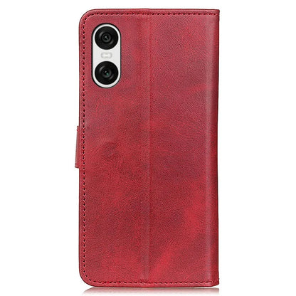 For Sony Xperia 10 VI Case Cowhide Texture Leather + TPU Phone Wallet Cover