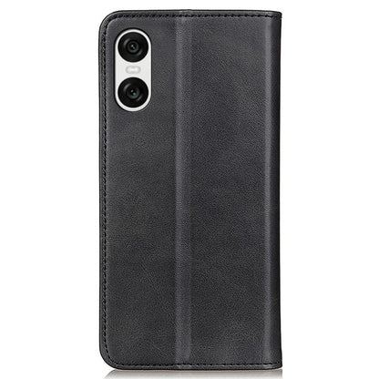 For Sony Xperia 10 VI Protective Case Split Leather Magnetic Closing Wallet Phone Shell