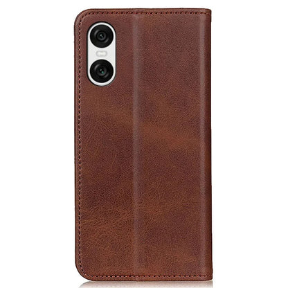 For Sony Xperia 10 VI Protective Case Split Leather Magnetic Closing Wallet Phone Shell