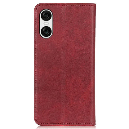 For Sony Xperia 10 VI Protective Case Split Leather Magnetic Closing Wallet Phone Shell