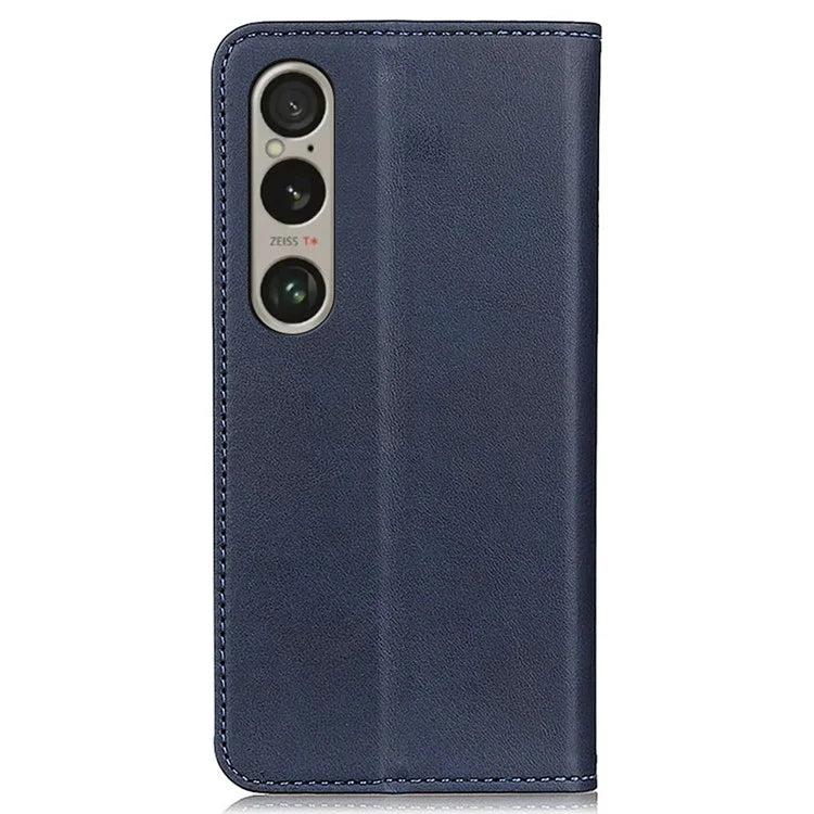 For Sony Xperia 1 VI Case Split Leather Magnetic Closing Phone Shell Wallet Protective Cover
