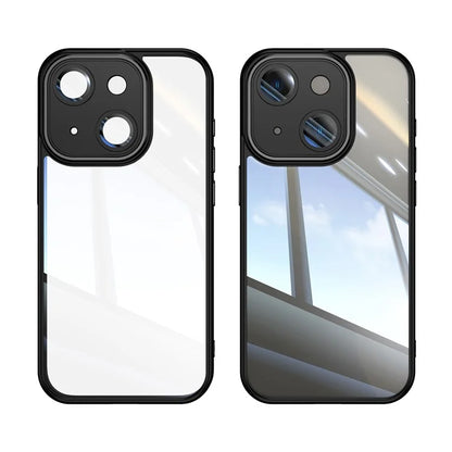 For iPhone 15 Case TPU+Acrylic Camera Protection Metal Buttons Protective Cover