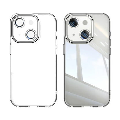 For iPhone 15 Case TPU+Acrylic Camera Protection Metal Buttons Protective Cover
