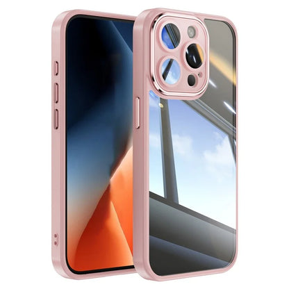 For iPhone 13 Pro Max Case Acrylic+TPU Phone Cover Metal Lens Frame Phone Protective Shell