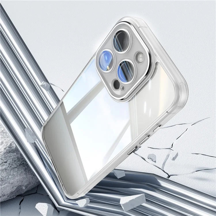 For iPhone 13 Pro Max Case Acrylic+TPU Phone Cover Metal Lens Frame Phone Protective Shell