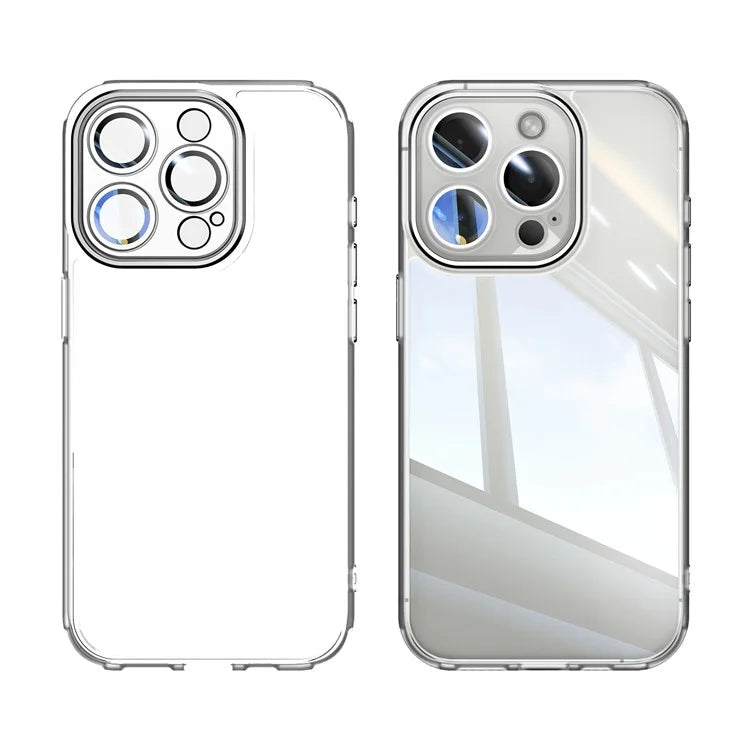 For iPhone 13 Pro Max Case Acrylic+TPU Phone Cover Metal Lens Frame Phone Protective Shell