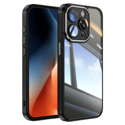 For iPhone 13 Pro Max Case Acrylic+TPU Phone Cover Metal Lens Frame Phone Protective Shell