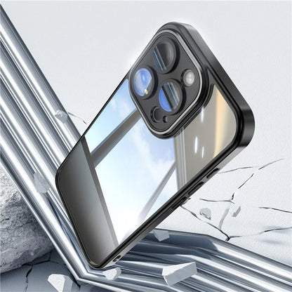 For iPhone 13 Pro Max Case Acrylic+TPU Phone Cover Metal Lens Frame Phone Protective Shell