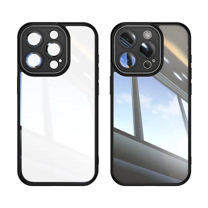 For iPhone 13 Pro Max Case Acrylic+TPU Phone Cover Metal Lens Frame Phone Protective Shell