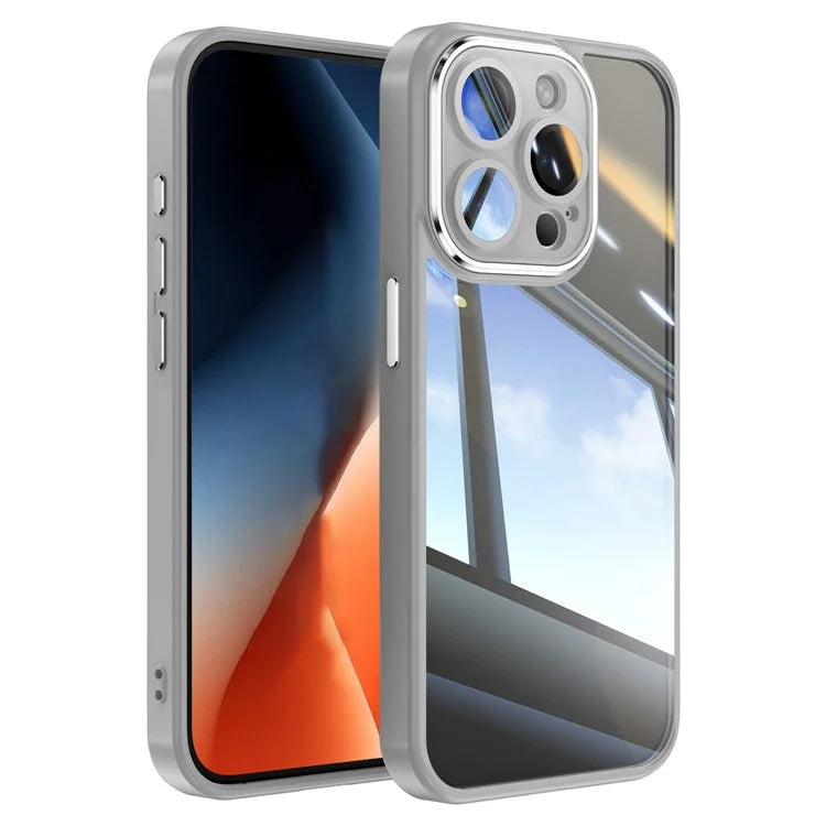For iPhone 13 Pro Max Case Acrylic+TPU Phone Cover Metal Lens Frame Phone Protective Shell