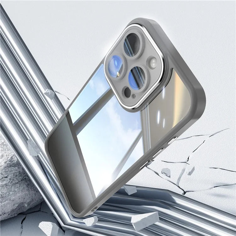 For iPhone 13 Pro Max Case Acrylic+TPU Phone Cover Metal Lens Frame Phone Protective Shell