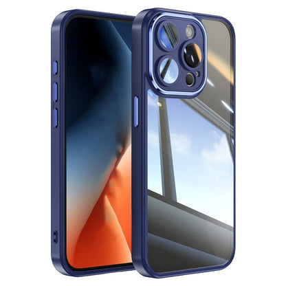 For iPhone 13 Pro Max Case Acrylic+TPU Phone Cover Metal Lens Frame Phone Protective Shell
