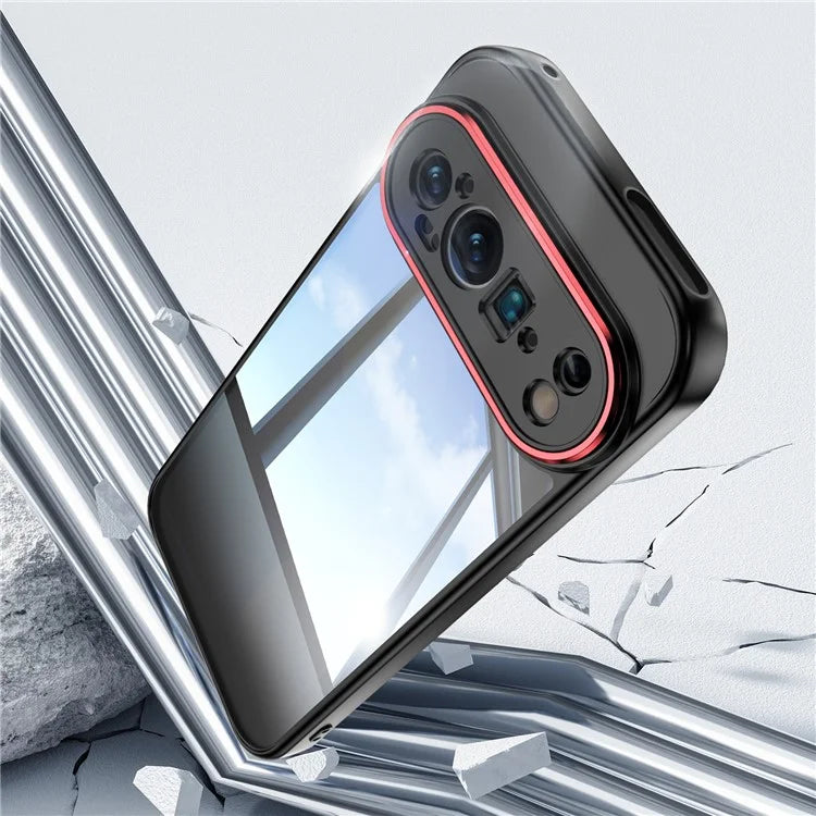 For Google Pixel 9 Pro XL Case Metal Buttons TPU + Acrylic Airbag Protective Cover