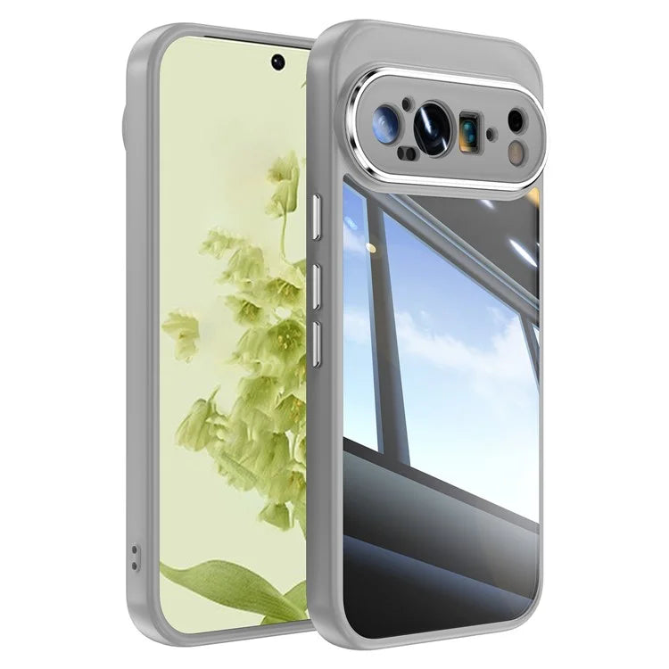 For Google Pixel 9 Pro XL Case Metal Buttons TPU + Acrylic Airbag Protective Cover