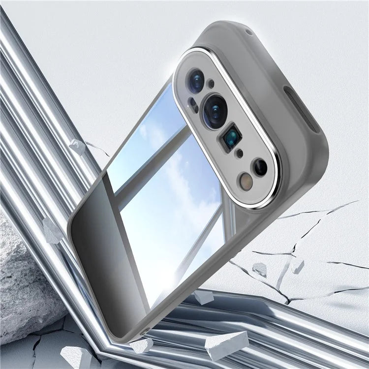 For Google Pixel 9 Pro XL Case Metal Buttons TPU + Acrylic Airbag Protective Cover