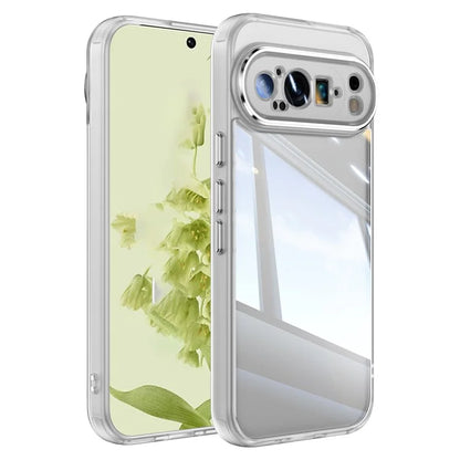 For Google Pixel 9 Pro XL Case Metal Buttons TPU + Acrylic Airbag Protective Cover