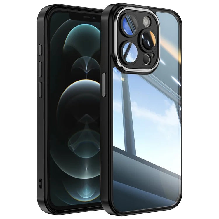 For iPhone 12 Pro Max Camera Protection Metal Buttons TPU + Acrylic Drop Proof Phone Cover