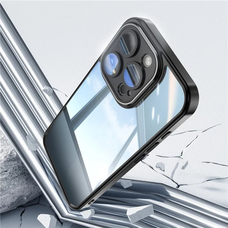 For iPhone 12 Pro Max Camera Protection Metal Buttons TPU + Acrylic Drop Proof Phone Cover