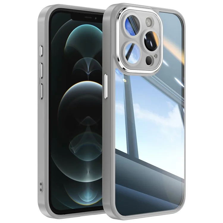 For iPhone 12 Pro Max Camera Protection Metal Buttons TPU + Acrylic Drop Proof Phone Cover