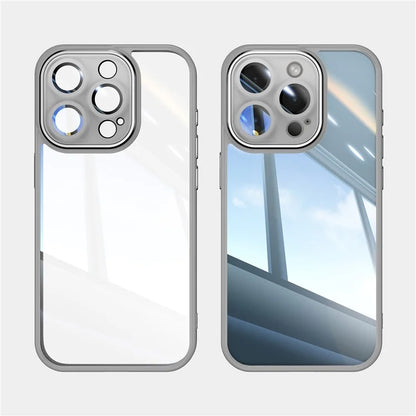 For iPhone 12 Pro Max Camera Protection Metal Buttons TPU + Acrylic Drop Proof Phone Cover