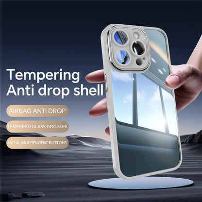For iPhone 12 Pro Max Camera Protection Metal Buttons TPU + Acrylic Drop Proof Phone Cover