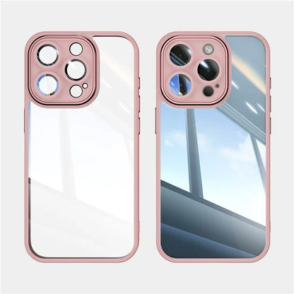 For iPhone 12 Pro Max Camera Protection Metal Buttons TPU + Acrylic Drop Proof Phone Cover