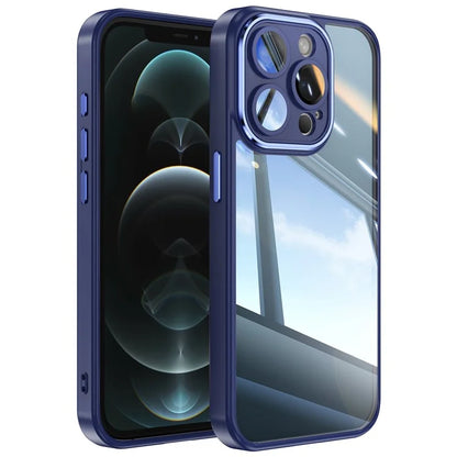 For iPhone 12 Pro Max Camera Protection Metal Buttons TPU + Acrylic Drop Proof Phone Cover