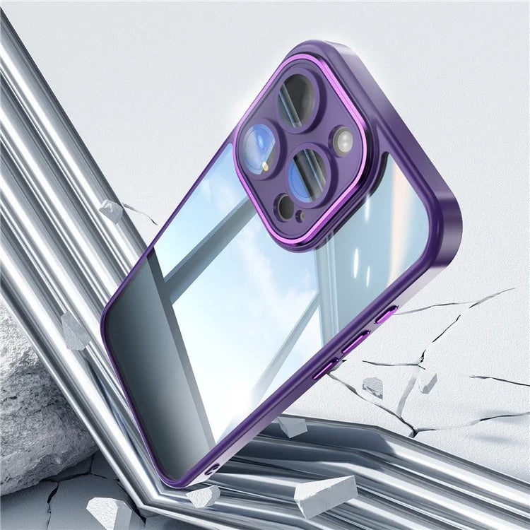 For iPhone 12 Pro Max Camera Protection Metal Buttons TPU + Acrylic Drop Proof Phone Cover