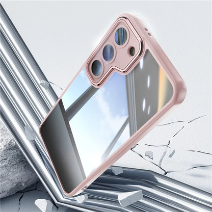For Samsung Galaxy S23 Case TPU + Acrylic Drop-Proof Metal Buttons Phone Cover