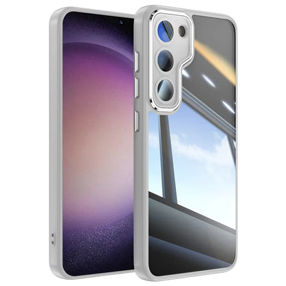 For Samsung Galaxy S23 Case TPU + Acrylic Drop-Proof Metal Buttons Phone Cover