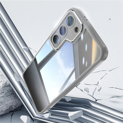 For Samsung Galaxy S23 Case TPU + Acrylic Drop-Proof Metal Buttons Phone Cover
