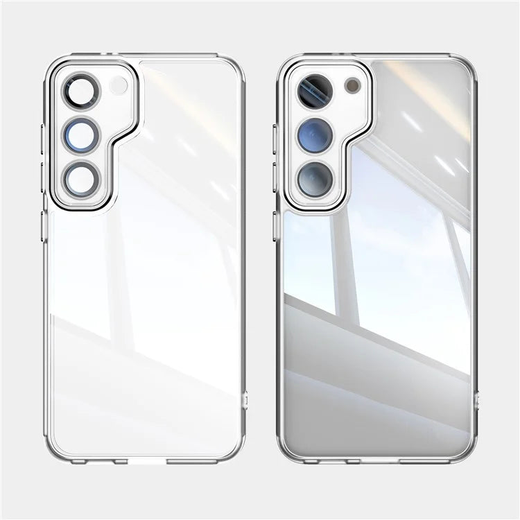 For Samsung Galaxy S23 Case TPU + Acrylic Drop-Proof Metal Buttons Phone Cover