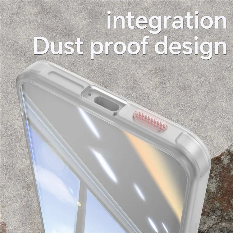 For Samsung Galaxy S23 Case TPU + Acrylic Drop-Proof Metal Buttons Phone Cover