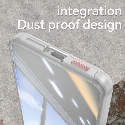 For Samsung Galaxy S23 Case TPU + Acrylic Drop-Proof Metal Buttons Phone Cover