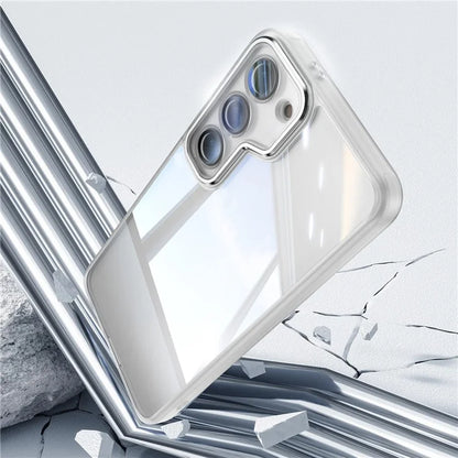 For Samsung Galaxy S23 Case TPU + Acrylic Drop-Proof Metal Buttons Phone Cover