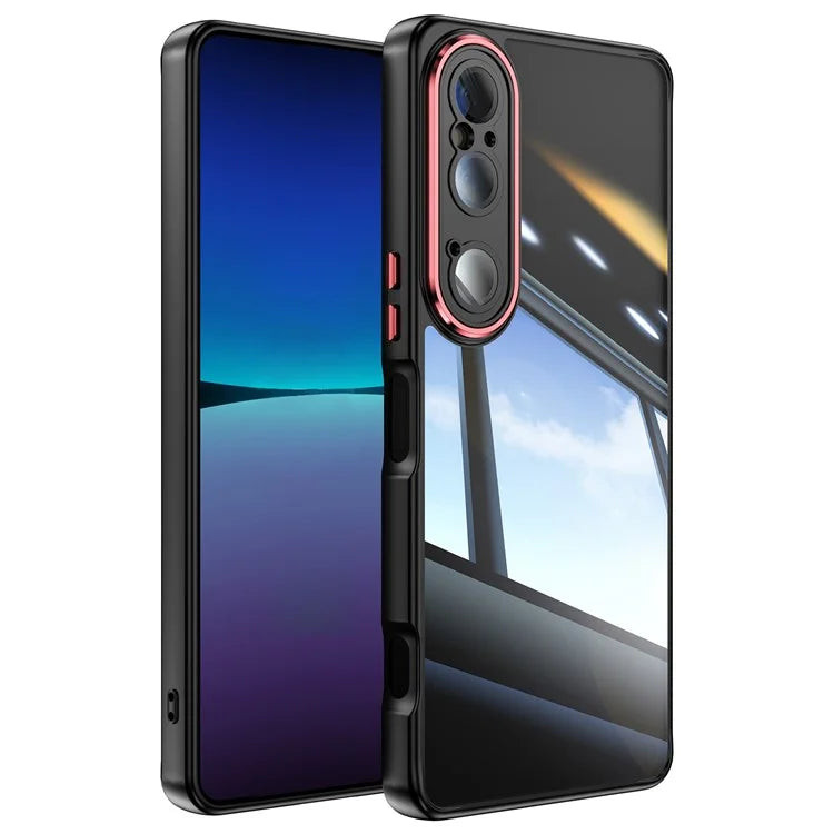For Sony Xperia 1 VI Case Drop-Proof TPU + Acrylic Protective Phone Cover+Red